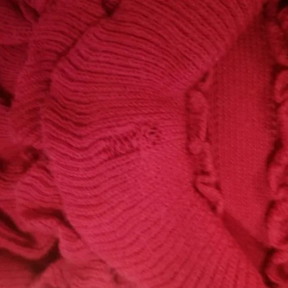 Cherokee | Solid Red | Ruffle Front | Cardigan Sweater | Size: 2T - Picture 10 of 15